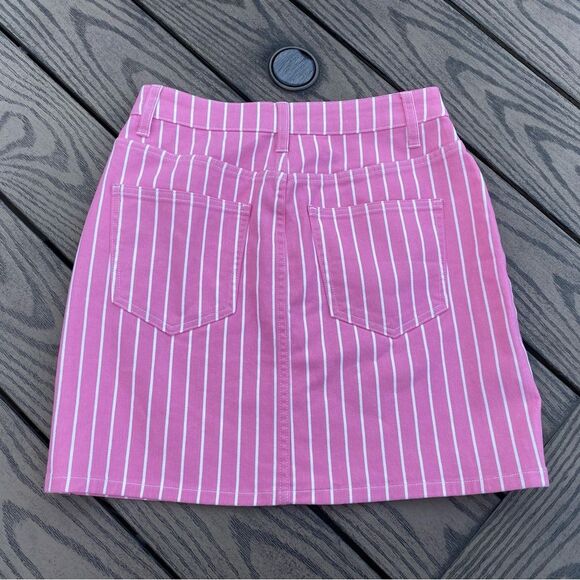 Victor glemaud for target size 2 bubble gum pink mini striped denim skirt - Picture 4 of 4
